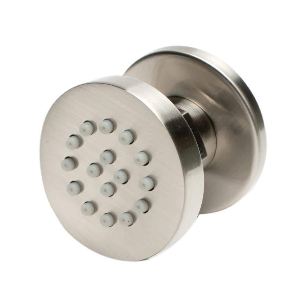 Brushed Nickel Round Adjustable Shower Body Spray