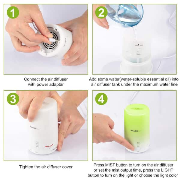 Tatahance Mini Cool Mist Humidifier with 7 Color LED Lights 4