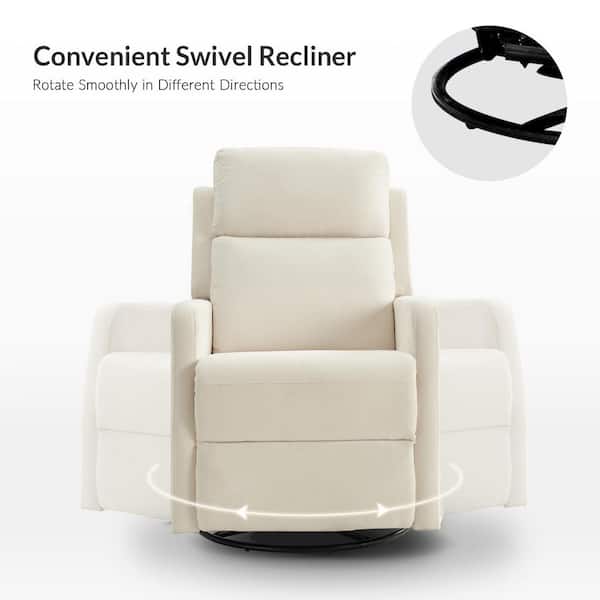 JAYDEN CREATION Luis Ivory Traditional Swivel Rocker Manual