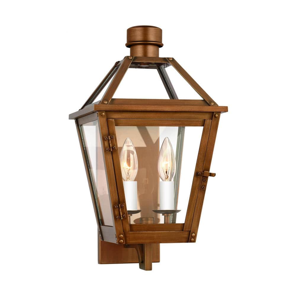 Hyannis 16.25" Natural Copper Lantern Wall Sconce