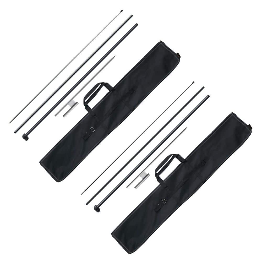 Feather Flag Pole Kit 2 Packs Swooper Flag Pole 12.7 ft. Flag Poles for Business Advertising Flags, Outdoor Flagpole price history on PriceWatchPro