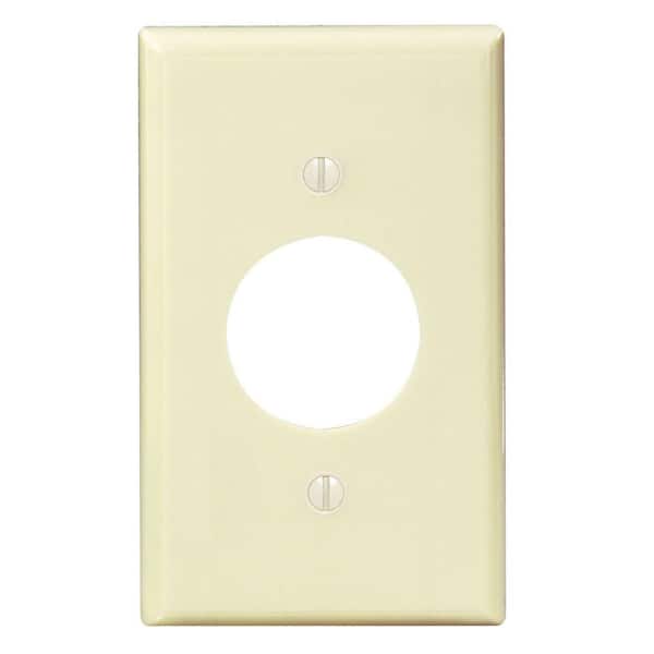Leviton Traditional 1-Gang Outlet Wall Plate, Ivory