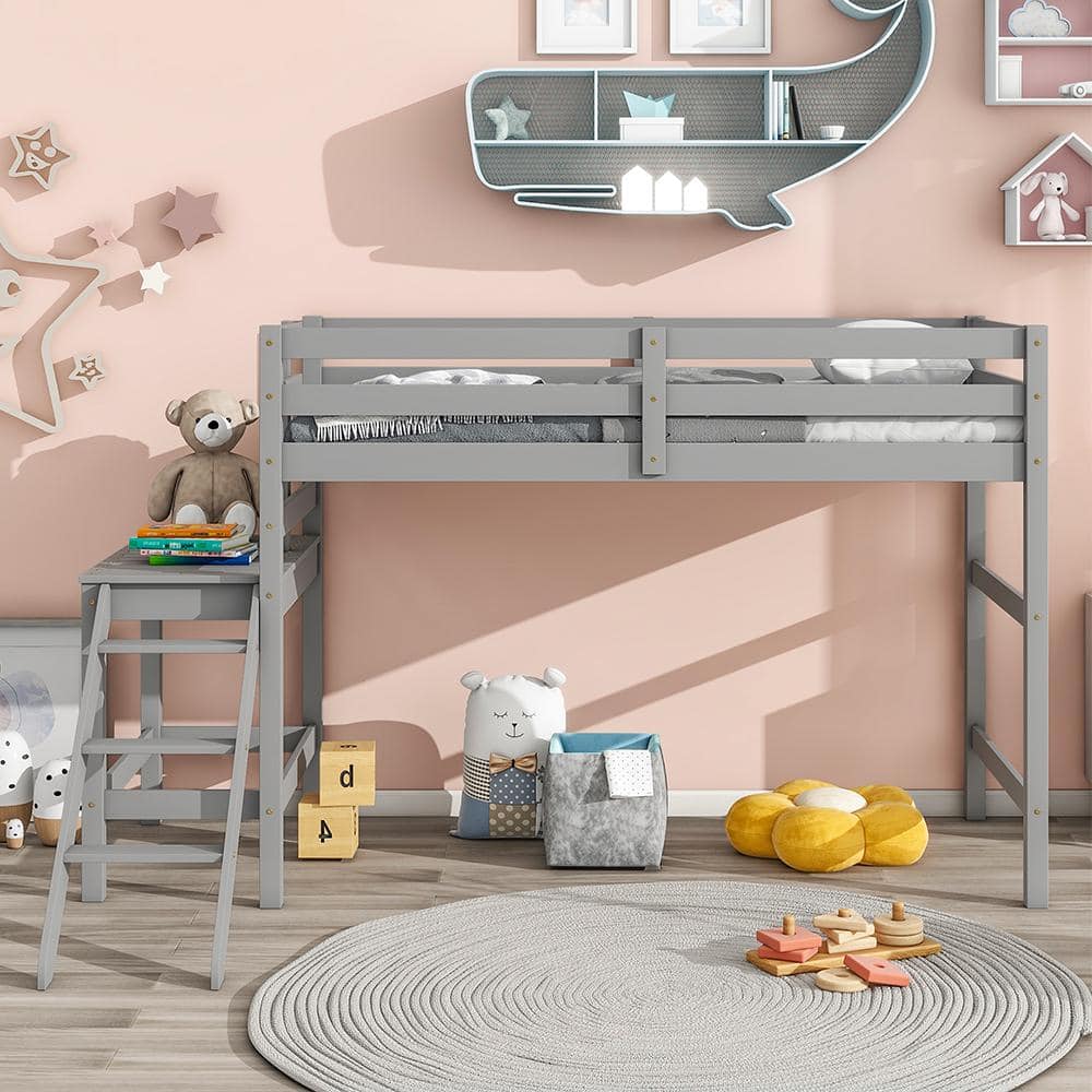 Have a question about YOFE New Upgrade Pine Wood Gray Twin