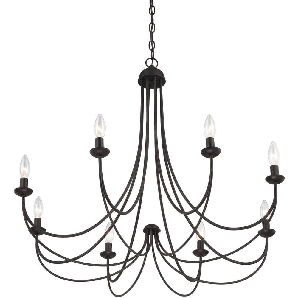 Imperial Bronze 8-Light Candle Chandelier