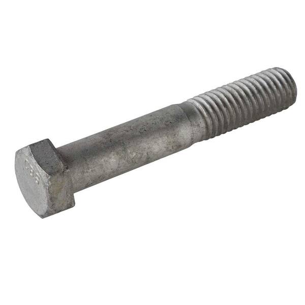 1/2-13 X 1-1/2 Inch Hex Bolt - Grade 5 Zinc Plated, Coarse Thread, Full Thread, Fasteners Inc.