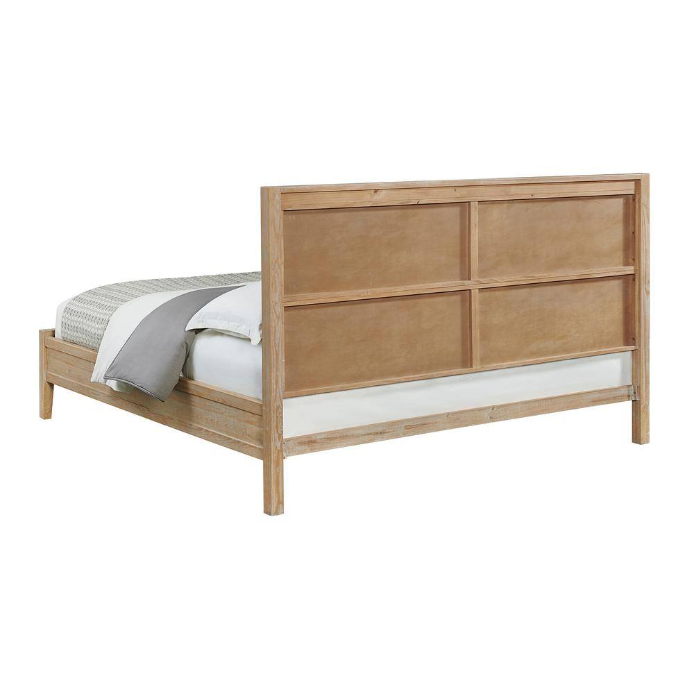 Arden Light Driftwood Solid Pine 5-Piece Bedroom Set with King Bed