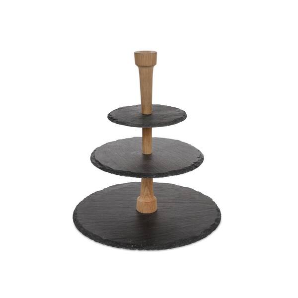 Boska 3-Tier Slate and Oak Cheese Party Tower