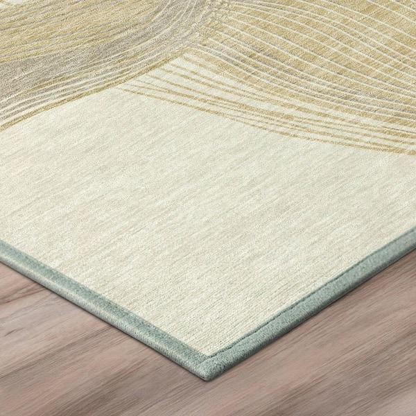 Chantille Machine Washable Indoor/Outdoor Abstract ACN3057 Cream 10 ft. x 14 ft. Area Rug