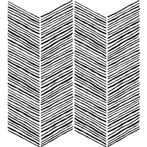 Handpainted Beige Chevron All Over Stencil