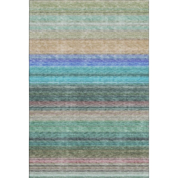 Addison Rugs Mayfield Premium Machine Washable Abstract AMF979 Sage 2 ft. 6 in. x 3 ft. 10 in. Area Rug