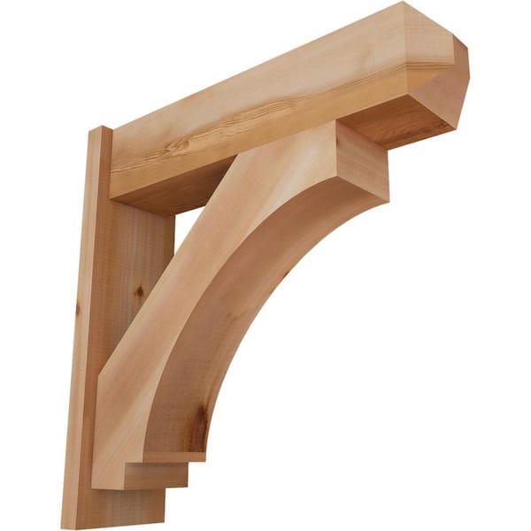 Ekena Millwork 8 in. x 28 in. x 28 in. Imperial Craftsman Smooth Western Red Cedar Outlooker