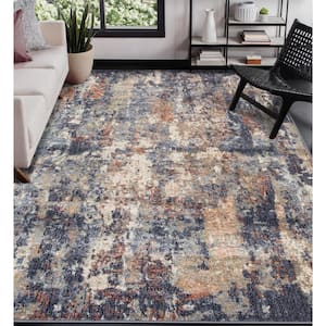 Jordan 2 x 3 Multi Abstract Pattern Area Rug for High Traffic Living Room Dining Room Bedroom