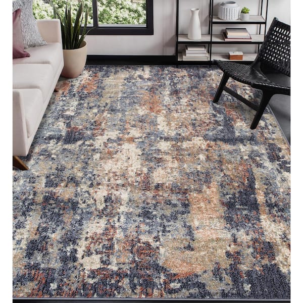 Amer Rugs Jordan Cary Multicolor 6 ft. 7 in. x 9 ft. Abstract Polypropylene Area Rug