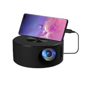 1920 x 1080 HD Mini Projector with 1500-Lumens, Portable Video Beamer, USB Sync and Screen Smartphone in Black