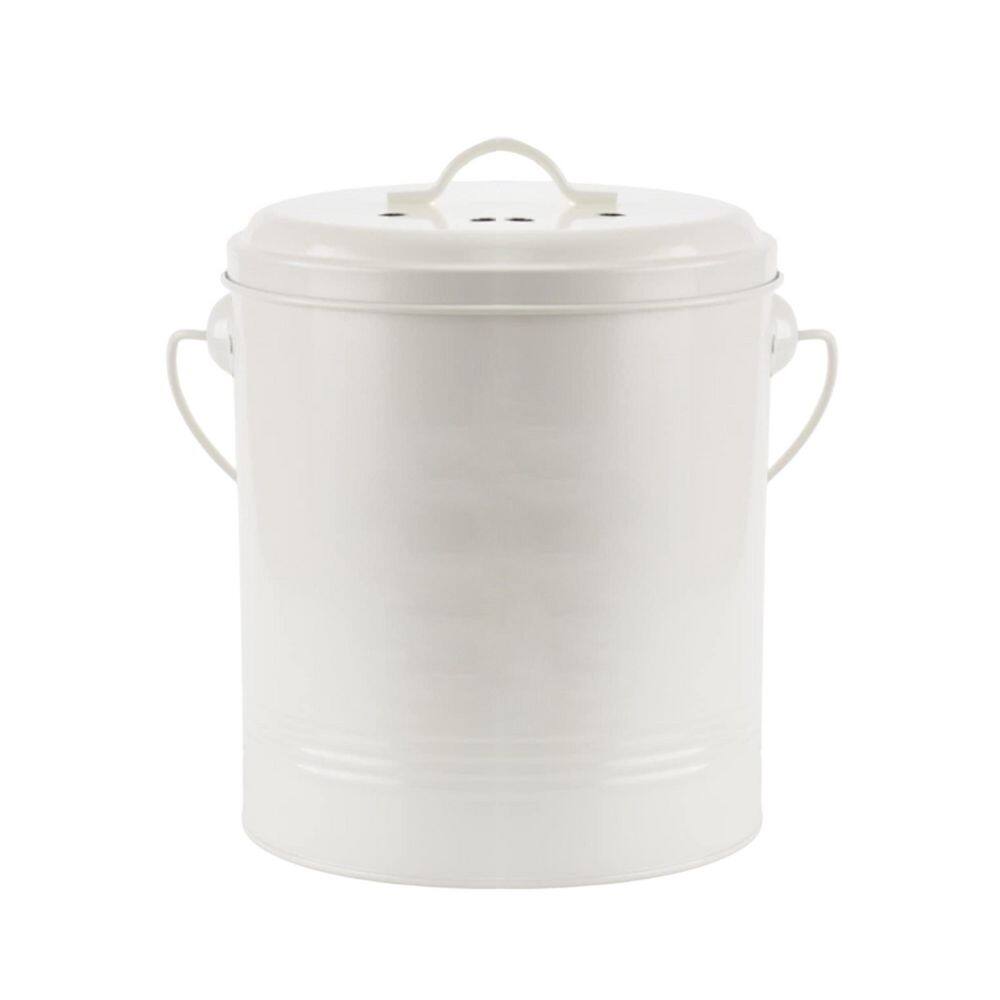 1.3 Gal. Kitchen Countertop Compost Bin with Lid and Inner Bucket Liner Includes Carbon Filter Cream Color price history on PriceWatchPro