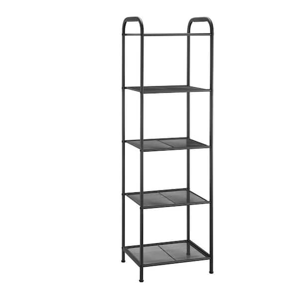 5-Tier Gray Metal Plant Stand (14.7 in. H W x 50.5 in H)