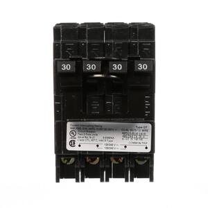 Quadplex 1-Outer 30 Amp Double-Pole and 1-Inner 30 Amp Double-Pole Circuit Breaker