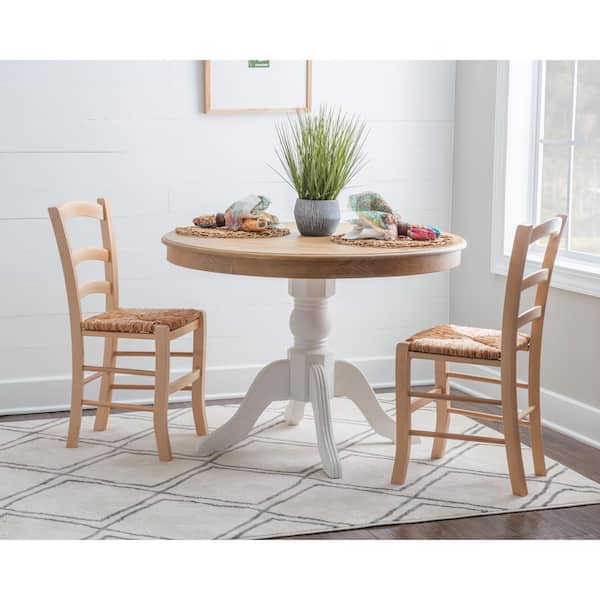 Set of 4 Dining Chairs Rush Seats Made in Italy - AptDeco