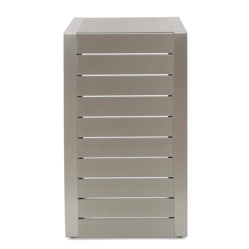 Cape Coral Silver C-Shaped Aluminum Outdoor Patio Accent Table price history on PriceWatchPro