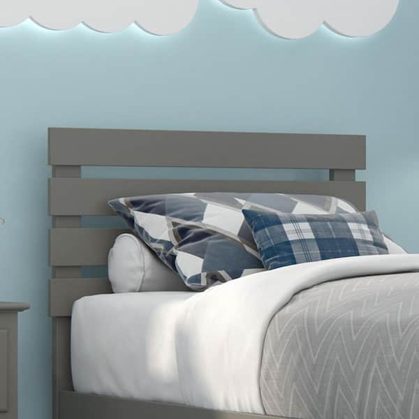 AFI Oxford Twin Headboard with USB Turbo Charger in Grey