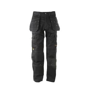 ProTradesman Combo Men's 34 in. W x 33 in. L Black Polyester/Cotton/Elastane Stretch Work Pant with Knee Pad