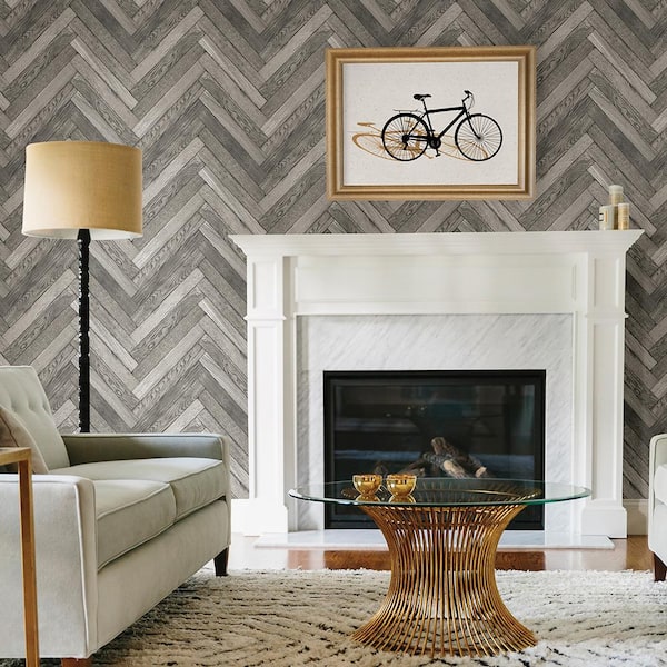 Brewster Altadena Grey Diagonal Wood Strippable Wallpaper Covers 56 4 Sq Ft 2767 The Home Depot