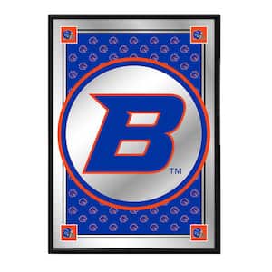 19 in. X 28 in. Boise State Broncos Team Spirit, Logo Framed Mirrored Decorative Sign
