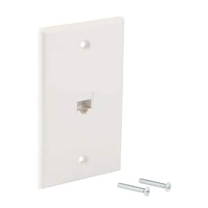 1-Gang Ethernet Plastic Wall Plate, White