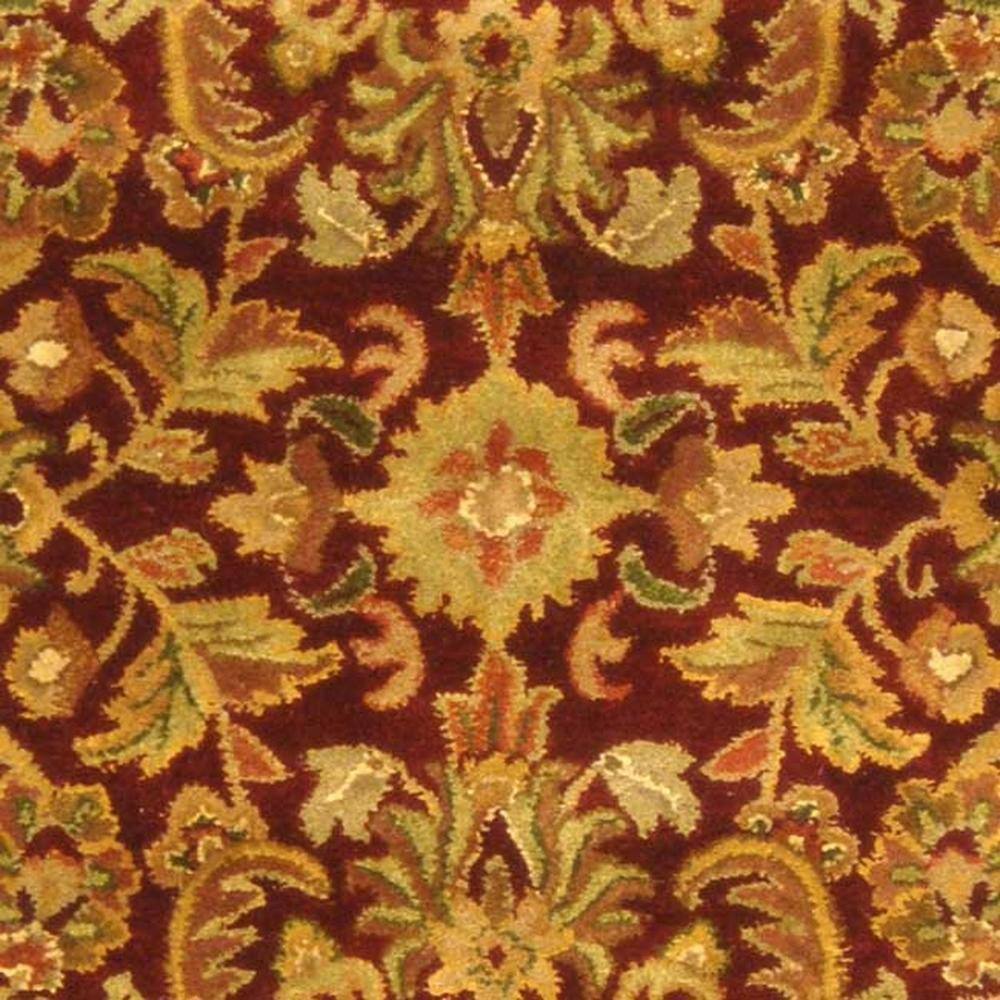 Handmade Red Floral Wool Tufted Reversible Rug, 5' x 8'