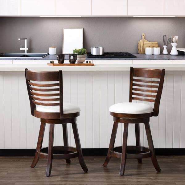 Counter Height Wood Swivel Bar Stools, Counter Stools For Obese