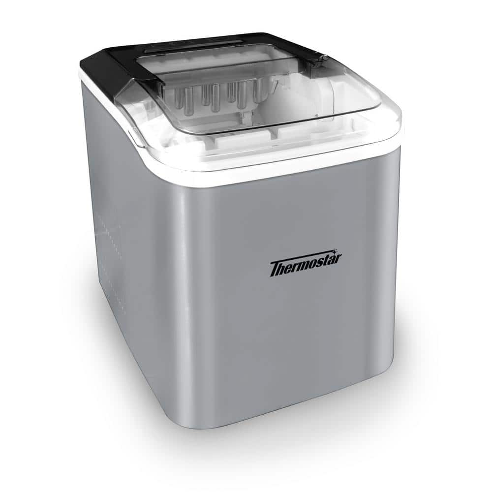 Auseo Countertop Ice Maker, Portable Ice Machine with Handle, 26Lbs/24