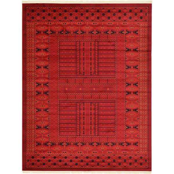 Unique Loom Tekke Roosevelt Red 9' 0 x 12' 0 Area Rug
