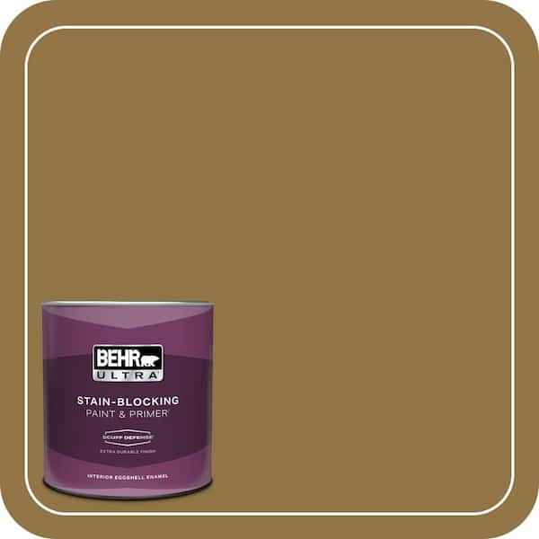 BEHR ULTRA 1 qt. #350D-7 Cattail Brown Extra Durable Eggshell Enamel Interior Paint & Primer