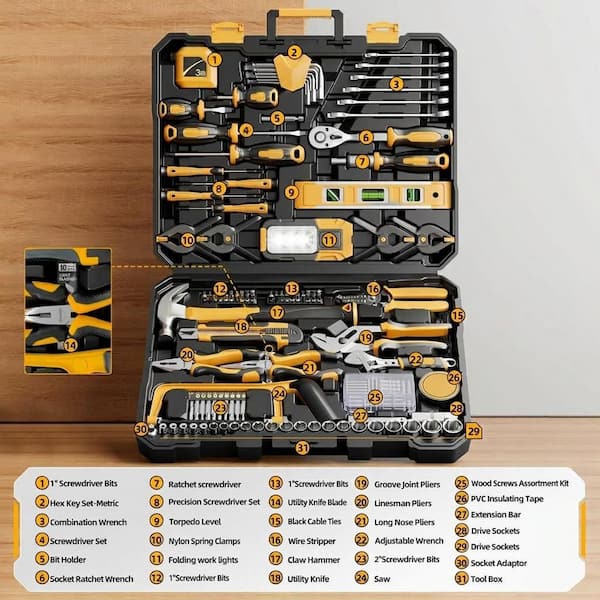TONE　COMBINATION　TOO L  SET Oyezvary 239-Piece Tool Kit for Home Repairs, Automotive