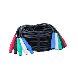50 ft . (4) #2AWG & (1) #6AWG Stage Cable 190Amp 600V Series 16 M to F Camlock Banded Cable Generator Extension Cord Set