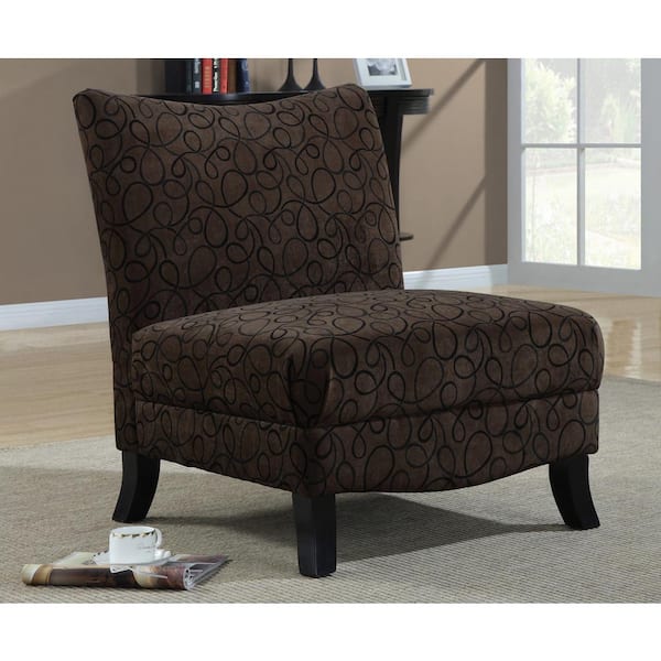 Monarch Specialties Cappuccino Fabric Accent Chair