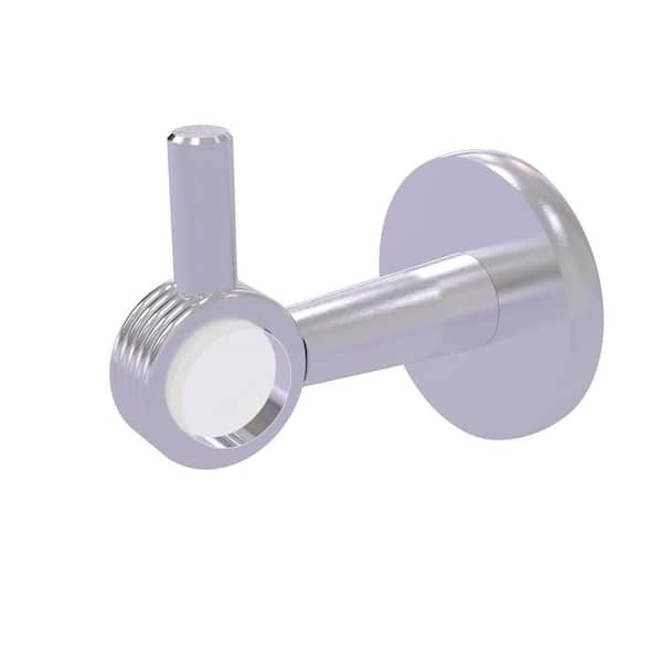 Allied Brass Clearview Collection J-Hook Robe/Towel Hook with Groovy Accents in Satin Chrome
