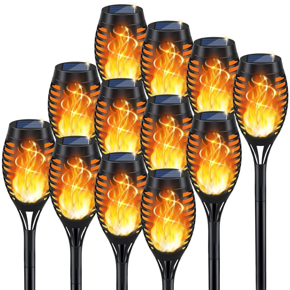 12-Pack Solar Torch Light with Flickering Flame, Torches Lighting for Outside Patio Decorations price history on PriceWatchPro
