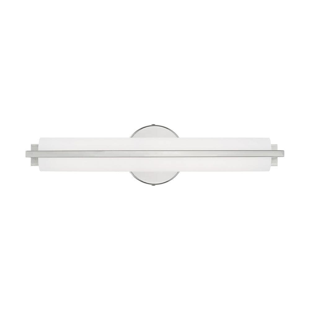Anderson 17.5 in. 1-Light Polished Chrome LED ADA Vanity Light with Satin W