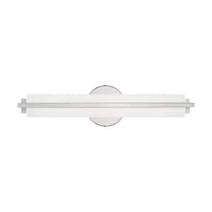 Anderson 17.5 in. 1-Light Polished Chrome LED ADA Vanity Light with Satin White Acrylic Shade
