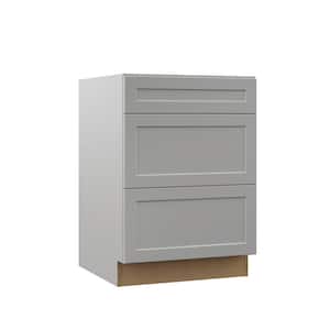 Designer Series Melvern Assembled 24x34.5x21 in. Bathroom Vanity Drawer Base Cabinet in Heron Gray