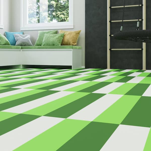 Checkered Luxury Vinyl Flooring