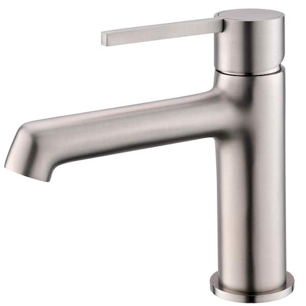 Fapully Single-Handle Single-Hole Bathroom Faucet Deck Mount Brass Bathroom Sink Faucet