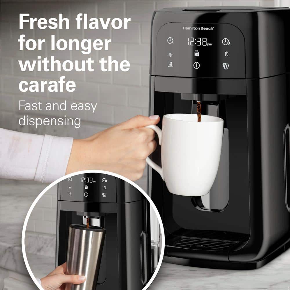 Hamilton Beach Black Programmable Dispensing Drip Coffee Maker