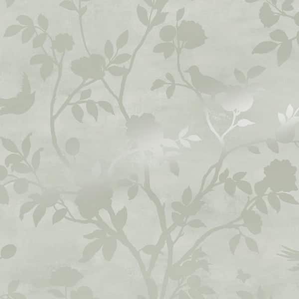 Laura Ashley Eglantine Silhouette Eau de Nil Unpasted Removable Wallpaper Sample