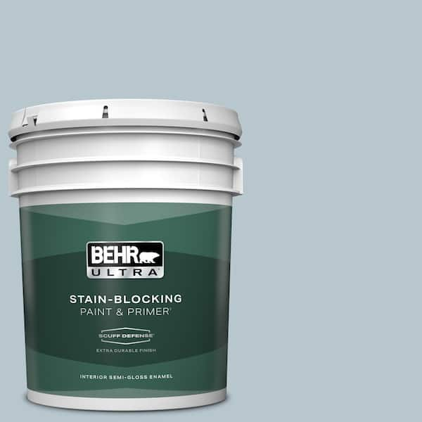 BEHR ULTRA 5 gal. #560E-3 Silver Strand Extra Durable Semi-Gloss Enamel Interior Paint & Primer