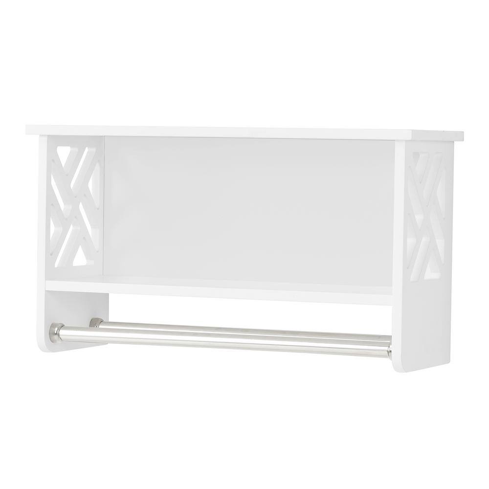 Alaterre Furniture Coventry 27 in. W Over Toilet Open Storage Shelf, 25 ...