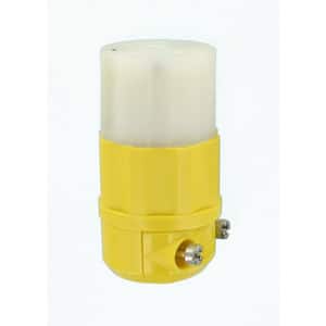 15 Amp 125-Volt Straight Blade Grounding Connector, Yellow/White