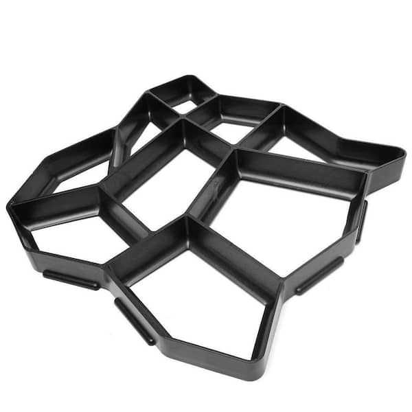 13 in. x 13 in. Irregular Plastic Concrete Molds and Forms, Outdoor Paver Cement Mold for Lawn and Garden (2-Piece)