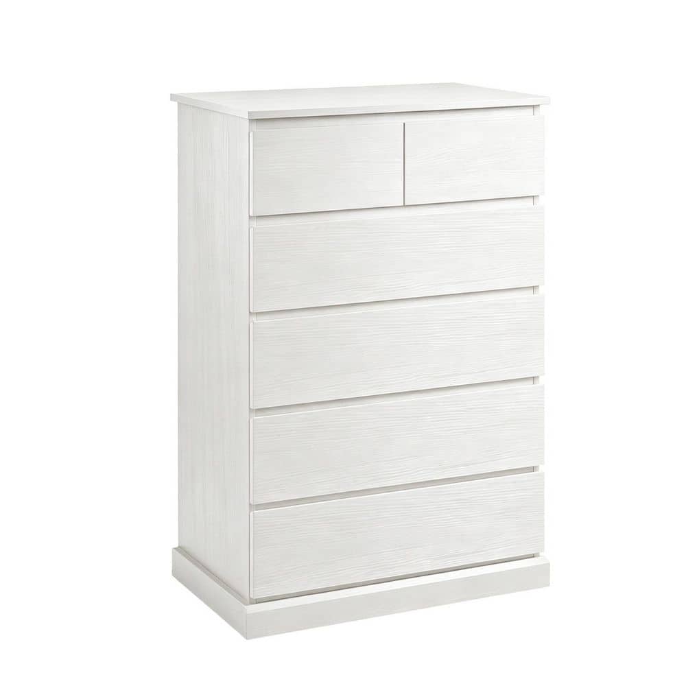 White 6 Drawer 26 in. Wide Chest of Drawers, Vertical Storage Cabinet with Concealed Handles for Bedroom Entryway price history on PriceWatchPro